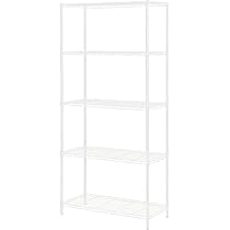 ホワイト スチールラック 4段 125cm Amazon｜スチールラック 4段 幅120 奥行き45 高さ125cm
